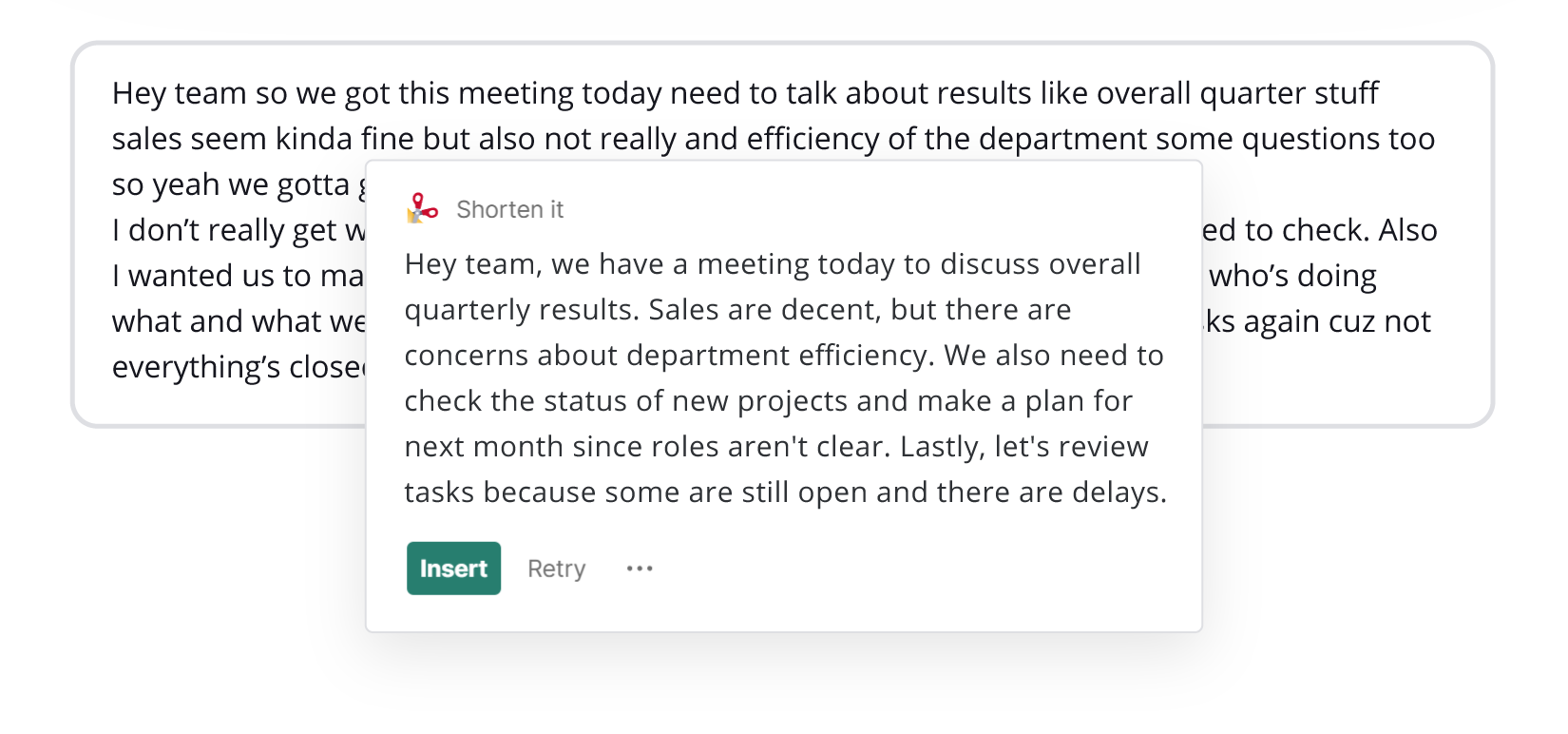 Text rewriting with Grammarly