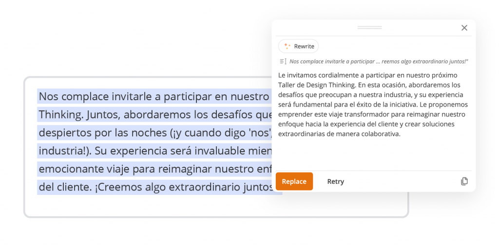 Asistente de escritura con inteligencia artificial WProofreader