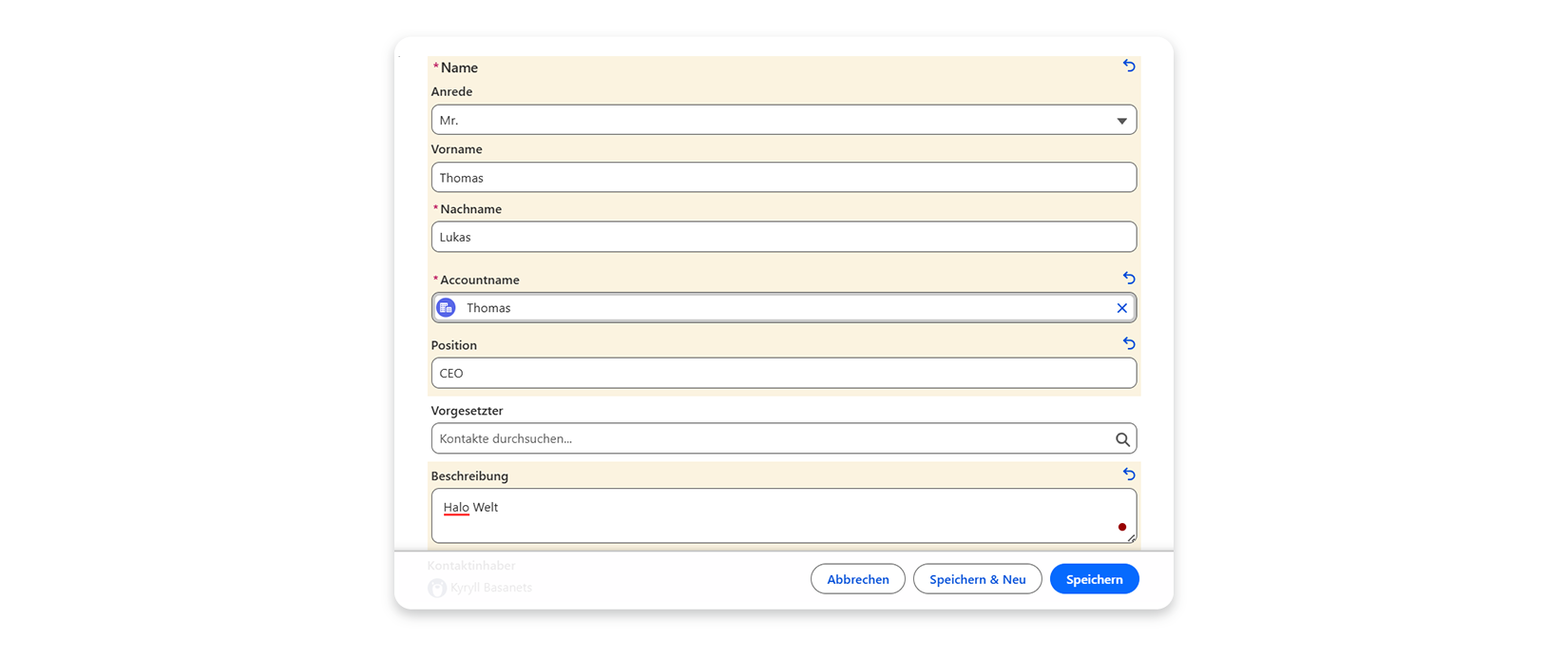 Sapling AI wurde im Textbereich des Salesforce-Leadformulars initiiert
