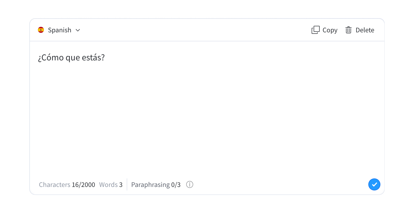 LanguageTool correcting Spanish text